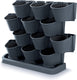 Prosperplast verticale tuin kunststof plantenpotten - staand - modulair - antraciet grijs - 67 x 18 x 57 cm - binnen buiten