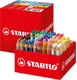 Stabilo woody 3 in 1 - multi talent kleurpotloden - schoolverpakking met 76 stuks 4 puntenslijpers
