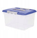 Curver optima opbergbox - 15 liter - kunststof - transparant blauw