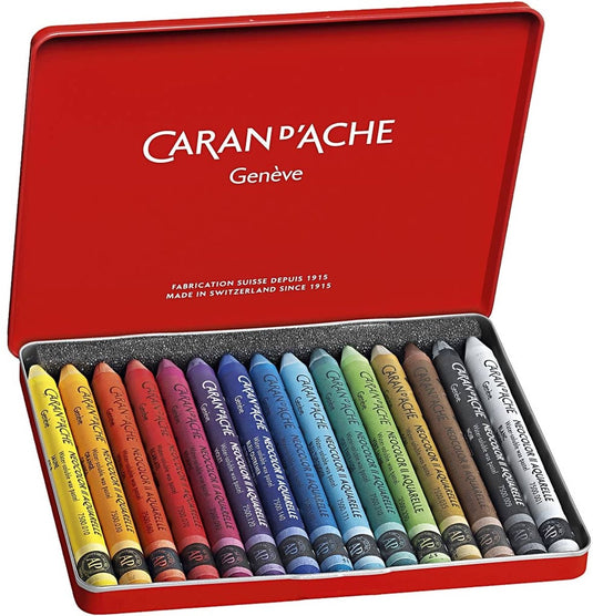 Caran d'ache neocolor ii - wateroplosbare artist pastel - 15 stuks