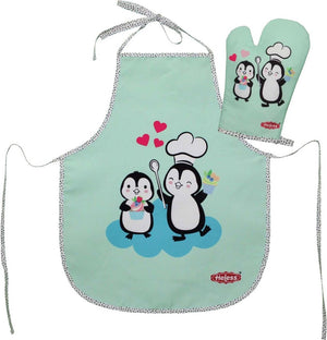 Heless set kinderschort en ovenwant pinguin