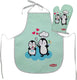Heless set kinderschort en ovenwant pinguin