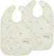 Meyco baby ginkgo slab met opvangbakje - 2-pack - soft sand