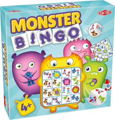 Tactic monster bingo – bordspel – bingo - kinderbingo met monsters – kleurrijk en spannend – familiespel – 2 tot 4 spelers – vanaf 4 jaar