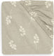 Jollein - hoeslaken jersey 70x140cm - wieg, ledikant, babybed - twig - olive green