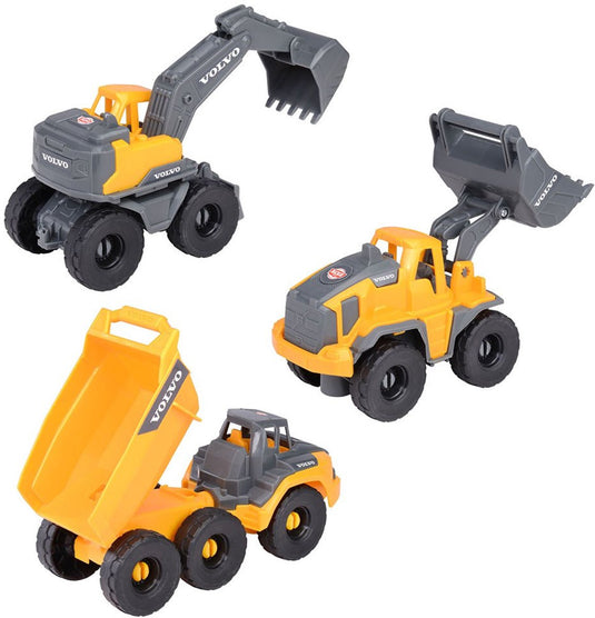 Dickie volvo constructie werkvoertuigen speelset, 3dlg - 203722015