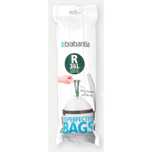 Brabantia perfectfit afvalzak met trekbandsluiting - 36 l - code r - 10 stuks