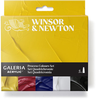Winsor newton 2190618 galeria acryl process colours set – 5x60ml | hoogwaardige acrylverf voor cmyk-menging