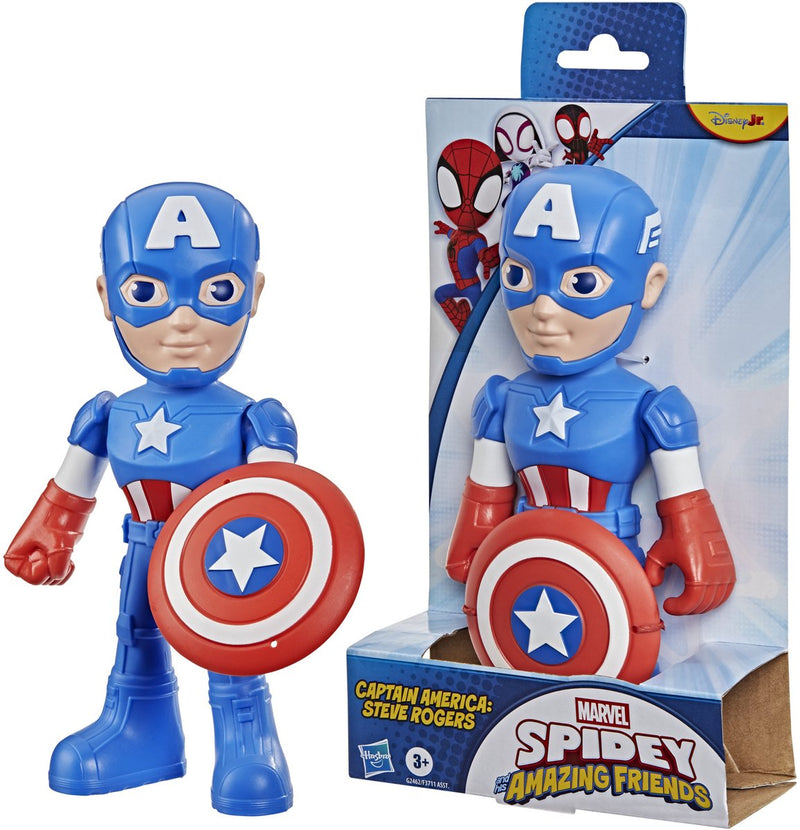 Afbeelding laden in galerijviewer, Marvel spidey and his amazing friends supersized captain america speelfiguur
