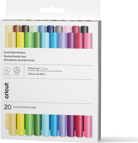 Cricut joy™ dual-tip markers - ultimate (20 stuks)