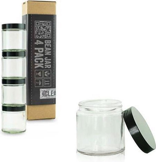 Comandante bean jar - clear glass - 4 pack