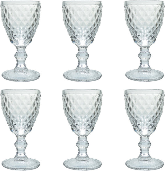 Medard de noblat - diamond - wijnglas 20 cl - doorzichtig - 6 delig