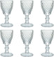 Medard de noblat - diamond - wijnglas 20 cl - doorzichtig - 6 delig