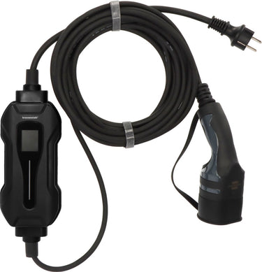 Brennenstuhl draagbare ev-lader type 2 - beschermingscontact 8m (mobiel laadstation 10a, 2.3kw, ip44, enkelfasig, display met laadinformatie, voor elektrische hybride voertuigen bev phev, incl. transporttas)