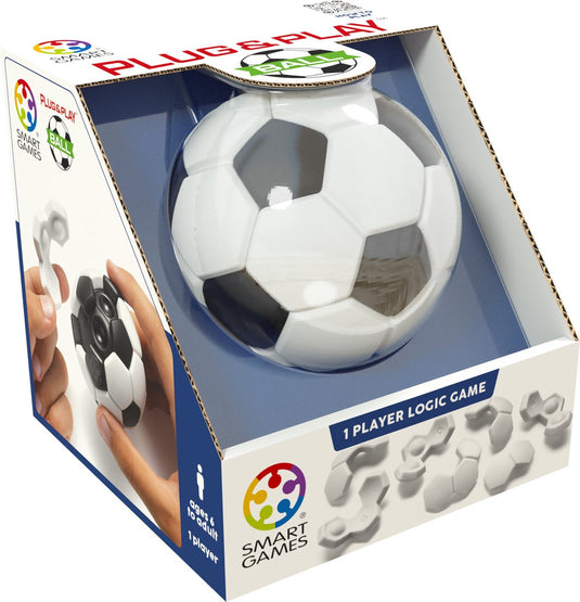 Smartgames plug play ball - 3d voetbal puzzel fidget toy - compact logisch denkspel - iq breinbreker - vanaf 6 jaar