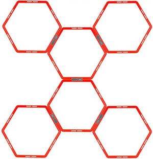 Avento trainingsframe hexagoon 6-delig - fluororanje