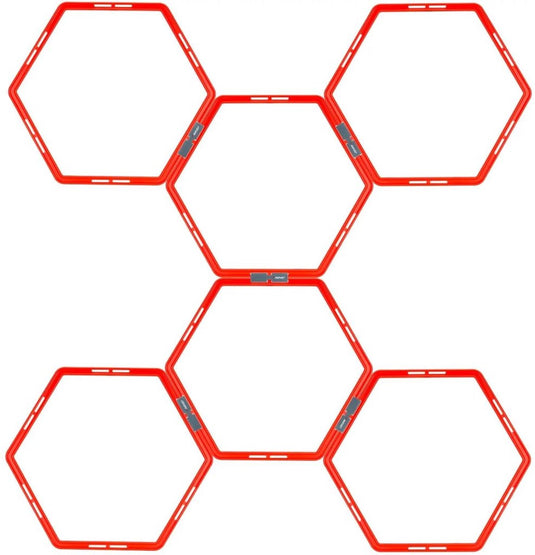 Avento trainingsframe hexagoon 6-delig - fluororanje