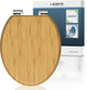 Schütte wc-bril 81101 natural bamboo - massief bamboe - soft close - verchroomde scharnieren - belastbaar tot 175 kg