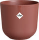 Elho jazz rond 26 bloempot voor binnen - woonaccessoire van 100% gerecycled plastic - ø 26 x h 24.2 cm - toscaans rood