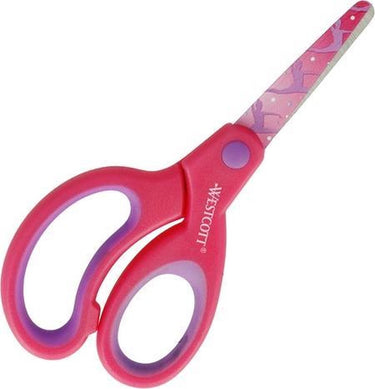 Westcott kinderschaar - softgrip junior - 13 cm - ronde punt - roze - ac-e21560