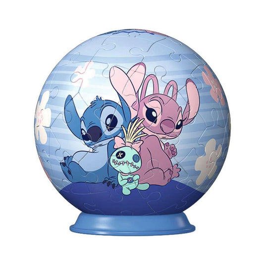 Ravensburger 3d puzzelbal stitch en angel, 54st.