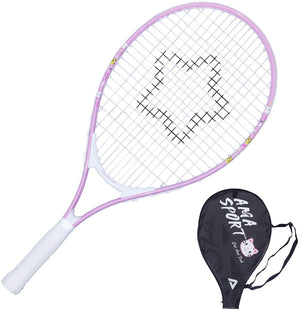 Ama sport kinder tennisracket kat roze 23 inch – lichtgewicht junior racket met tas – ideaal voor beginners –