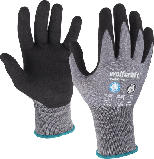 Wolfcraft - werkhandschoenen maat m - thermatech - nitril - maat 8 - 4982000