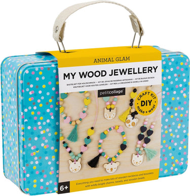 Petit collage knutselset voor sieraden animal glam 12-delig