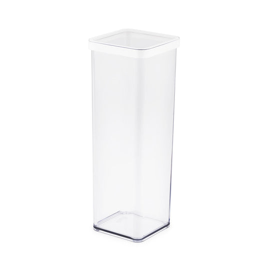 Rotho loft voedselbewaardozen - met witte siliconenafdichtring - vierkant 2 liter - transparant