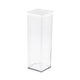 Rotho loft voedselbewaardozen - met witte siliconenafdichtring - vierkant 2 liter - transparant