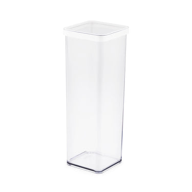 Rotho loft voedselbewaardozen - met witte siliconenafdichtring - vierkant 2 liter - transparant