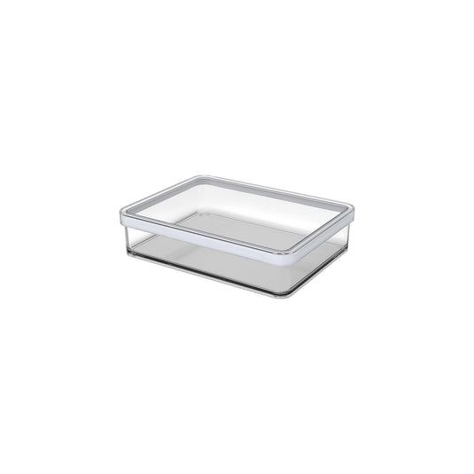 Rotho loft voedselbewaardozen - met witte siliconenafdichtring - vleesbewaardoos 1 liter - transparant