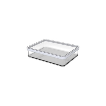 Rotho loft voedselbewaardozen - met witte siliconenafdichtring - vleesbewaardoos 1 liter - transparant