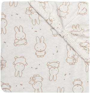 Jollein nijntje moments hoeslaken - 60x120 cm - jersey - light terra