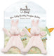 Bunnies by the bay set van 2 knuffeldoekjes met speenhouder konijn - speendoekje - klittenband sluiting voor speen - roze - 2 stuks