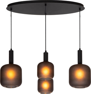 Lucide eloise - hanglamp - 4xe27 - zwart