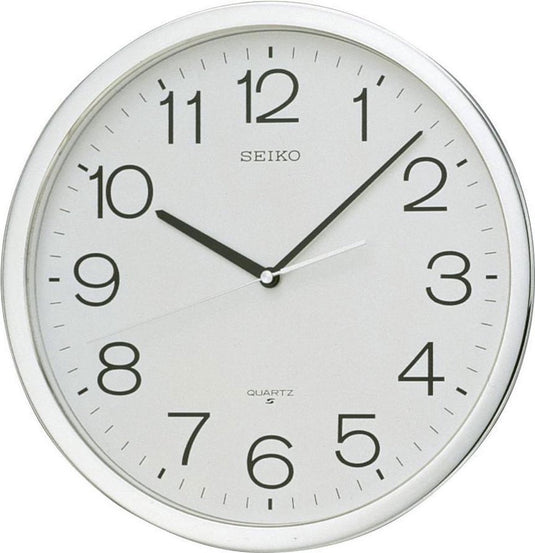 Seiko wandklok qxa020s - wit rond 36cm - kunststof