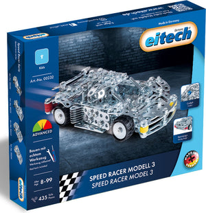 Eitech ® bouwdoos – speed racer model 3 – 435-delig – metalen bouwpakket met gereedschap – constructiespeelgoed – vanaf 8 jaar