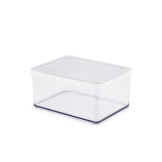 Rotho loft voedselbewaardozen - met witte siliconenafdichtring - kaasdoos 2,25 liter - transparant