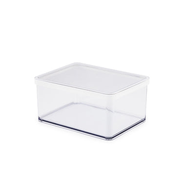 Rotho loft voedselbewaardozen - met witte siliconenafdichtring - kaasdoos 2,25 liter - transparant