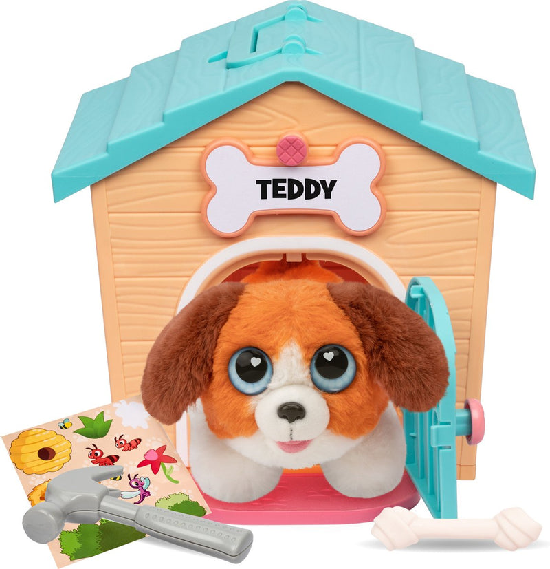 Afbeelding laden in galerijviewer, Moose toys verrassingspuppy knuffel in hondenhok
