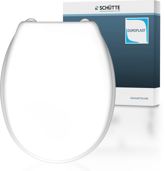 Schütte wc-bril 82000 white - duroplast - rvs-scharnieren - belastbaar tot 175 kg - gelakt - wit