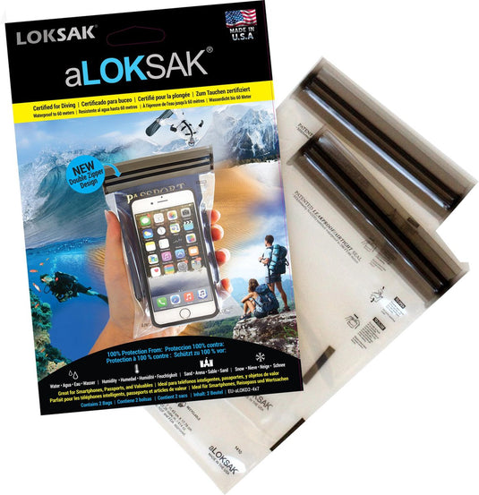 Loksak a - waterdichte hoezen - 10,2 x 16,5 cm - 2 st. - transparant