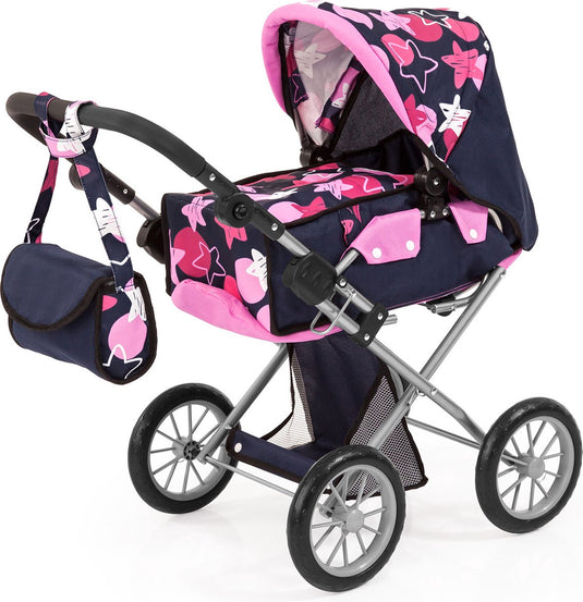 Bayer design - poppenwagen city star - blauw met sterren