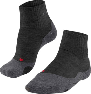 Falke tk2 short anti-blaar dik wol functioneel materiaal wandelsokken dames grijs - maat 39-40