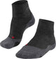 Falke tk2 short anti-blaar dik wol functioneel materiaal wandelsokken dames grijs - maat 41-42