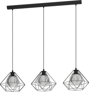 Eglo vernham - hanglamp - e27 - 114,5 cm - zwart