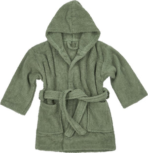 Meyco baby uni badjas - badstof - forest green - 86 92