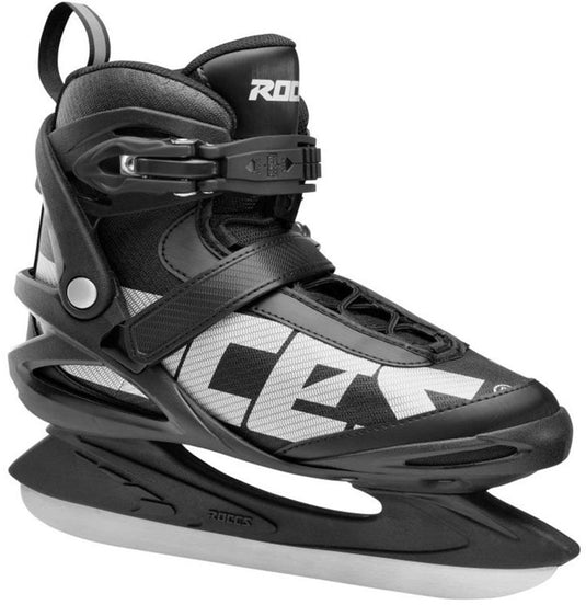 Roces – big icy 2 – ijshockeyschaatsen – schaatsen heren – zwart wit – comfort foam padding verstevigde hielsupport – maat eu 50