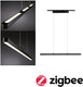 Paulmann urail pendels smart home zigbee 3.0 lento 3x600lm 3x13,5w tunable white dimbaar 230v zwart mat